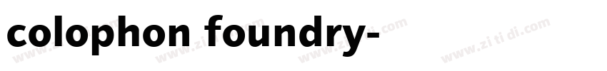 colophon foundry字体转换
